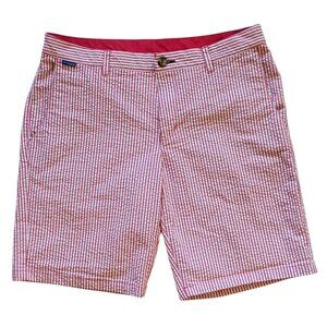 Columbia PFG Super Harborside Shorts Men's 34 Red White Striped